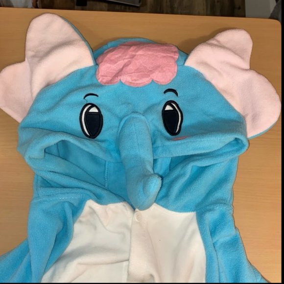 Size women's small elephant onesie/footie pajamas, loungewear, adult onesie - Picture 6 of 6